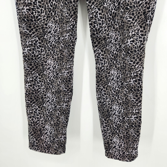 Talbots Leopard Print Signature Pants Womens Size 16 Tan Black Straight Leg - Picture 3 of 7